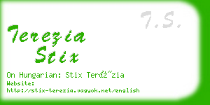 terezia stix business card